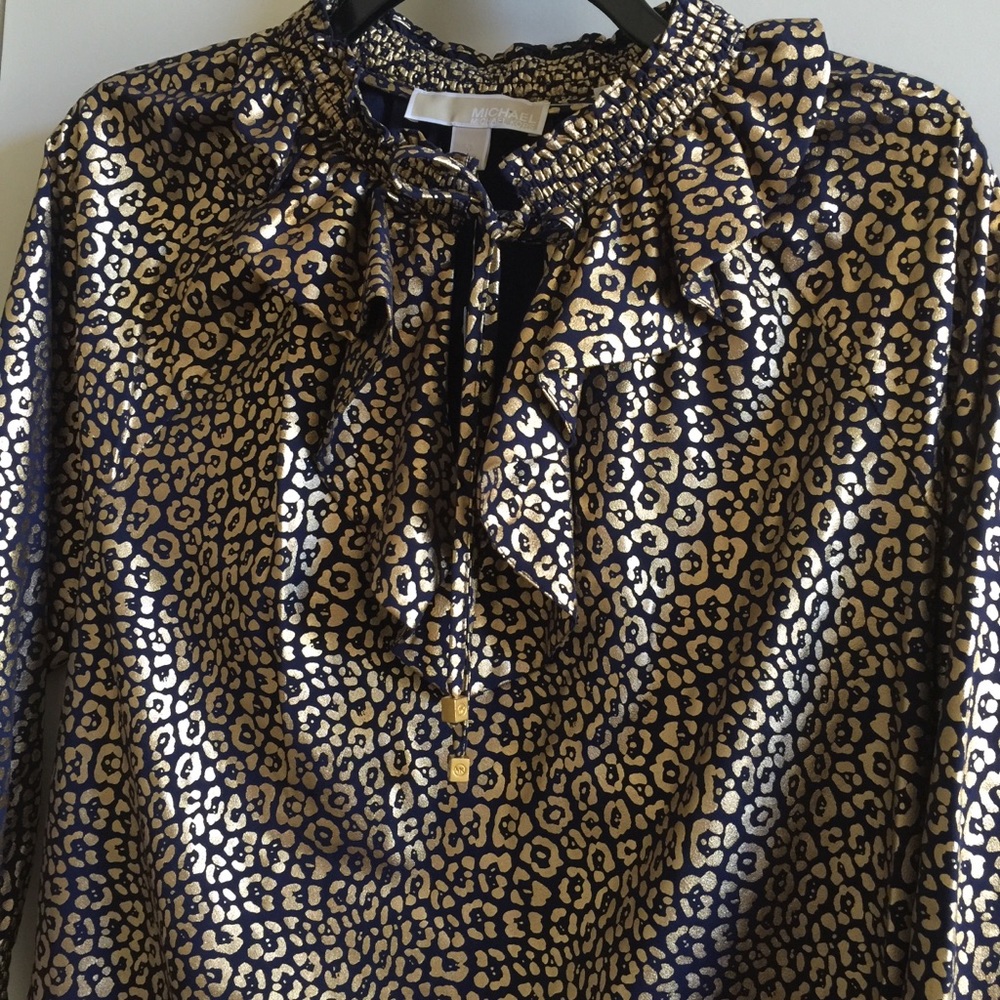 NWT Michael Kors long sleeve blouse, size M - Picture 3 of 7